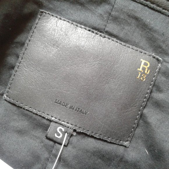 NWT R13 Cafe Racer leather jacket - Picture 5 of 9